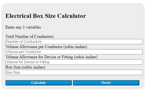 electrical box capacitits|electrical box capacity calculator.